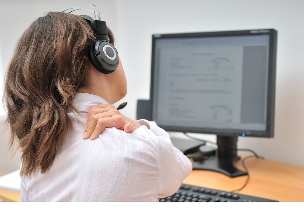 pain in the neck from sedentary work